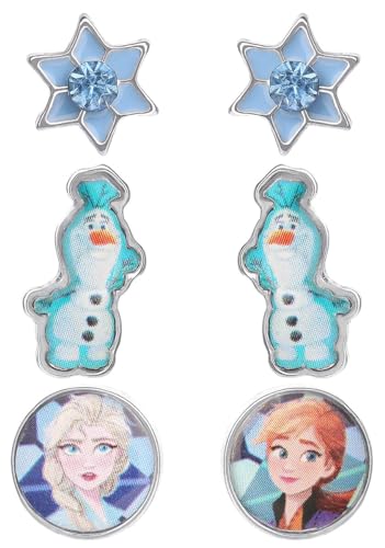 Disney Frozen Ohrringe Trio-Set, Einheitsgröße, kleine Ohrstecker für Frozen-Fans, Geschenk für junge Mädchen und Frauen von Frozen