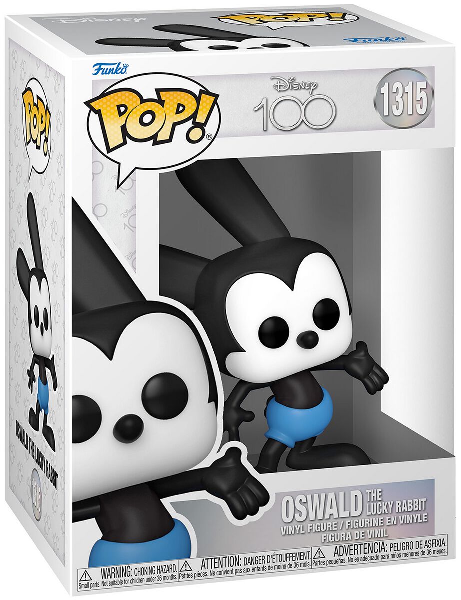 Disney - Disney 100 - Oswald the lucky Rabbit (Chase Edition möglich) Vinyl Figur 1315 - Funko Pop! Figur - Funko Shop Deutschland - Lizenzierter von Disney