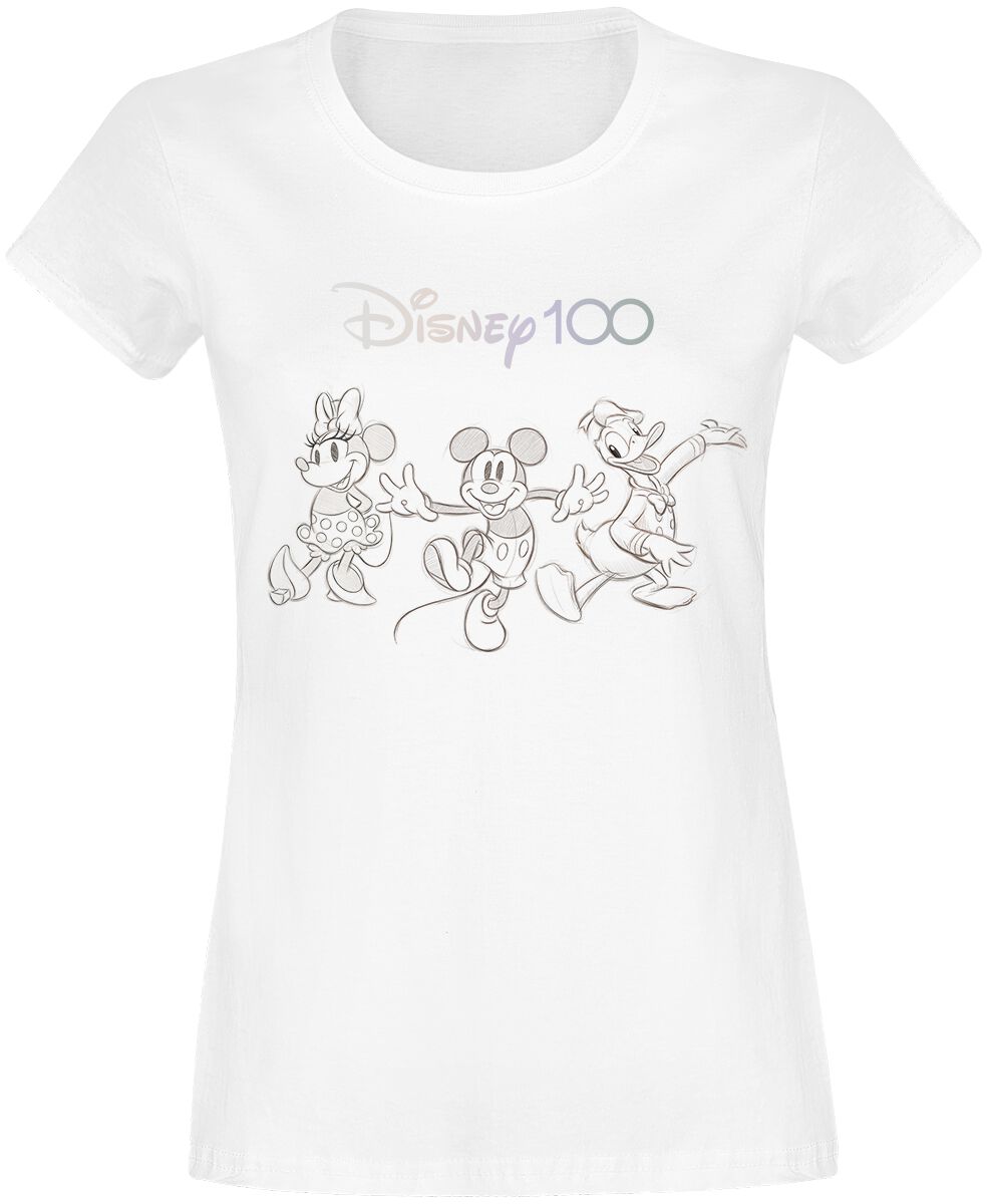 Disney - Disney T-Shirt - Disney 100 - 100 Years of Wonder - M bis XXL - für Damen - Größe L - weiß  - EMP exklusives Merchandise! von Disney