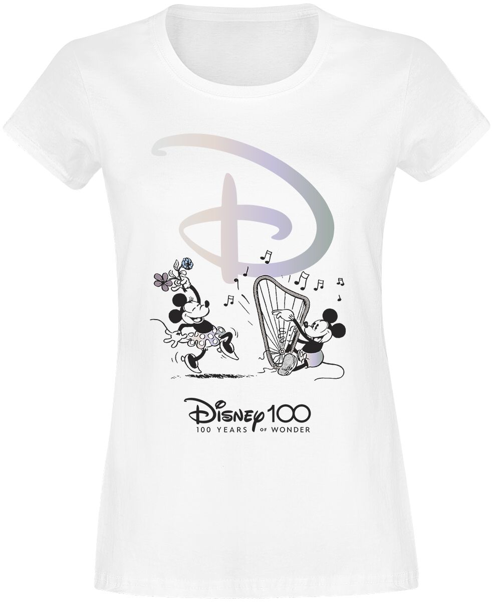 Disney - Disney T-Shirt - Disney 100 - 100 Years of Wonder - S bis XXL - für Damen - Größe S - weiß  - EMP exklusives Merchandise! von Disney