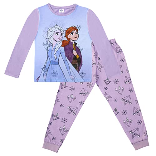 Disney Eiskönigin Schlafanzug Pyjama Langarm Mädchen (Rosa 2, 122) von Disney