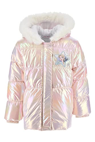 Disney Elsa Mädchen Mantel, Warm und Weich Gefütterte Jacke, Mädchen Mantel mit Kapuze, Frozen Design, Größen 4 bis 8 Jahre (as3, age, 5_years, regular) von Disney