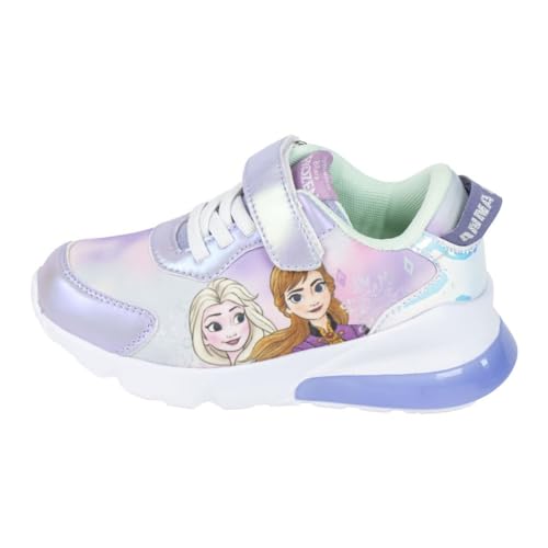 Disney ELSA und Anna Schuhe für Mädchen, Frozen Sportschuhe, Leuchtende Sneakers für Mädchen, Größen EU 25 bis 32 (Lila, EU Schuhgrößensystem, Kleinkind, Damen, Numerisch, M, 25), D-FR-6345 von Disney