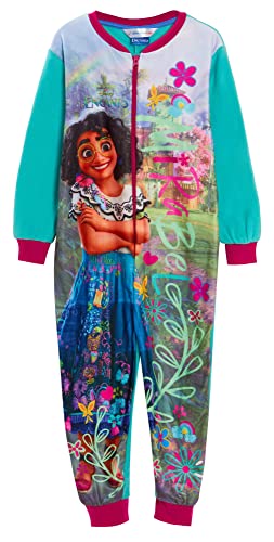 Disney Encanto Einteiler für Mädchen Mirabel Pyjamas Kinder Fleece All In One Pjs Madrigal Loungewear von Disney