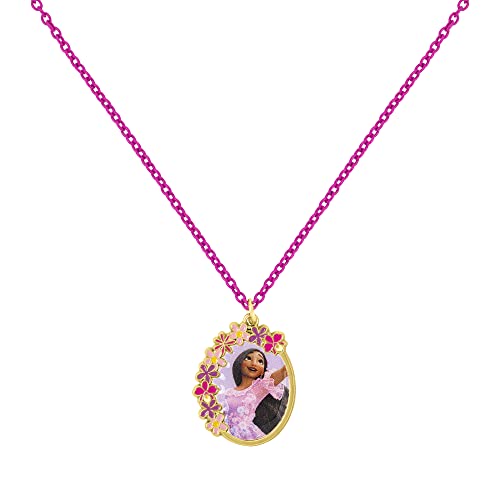 Disney Encanto Pink Isabela Charm-Halskette NH01007YL-16, Einheitsgröße, Zink, Kein Edelstein von Disney