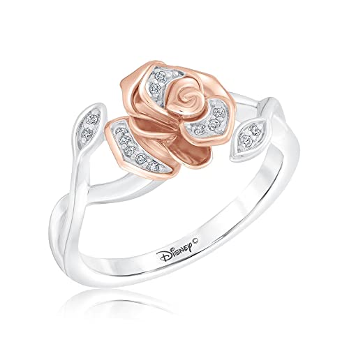 Disney Enchanted Belle's Rose Diamantring 1/20 Karat – Größe 5,5, Sterlingsilber, nicht bekannt, Sterling Silber, Diamant von Disney