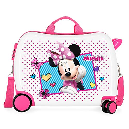 Disney Enjoy Minnie Icon Kinder-Koffer Rosa 50x38x20 cms Hartschalen ABS Kombinationsschloss 34L 2,3Kgs 4 Räder Handgepäck von Disney