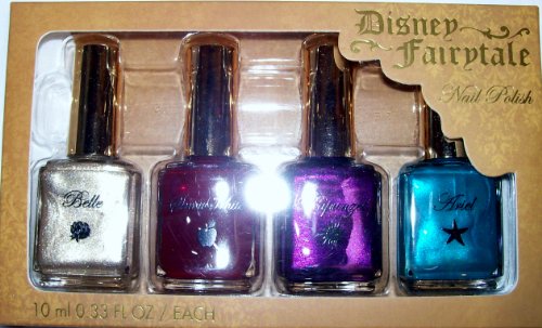 Disney Fairytale Princess Nail Polish / Varnish 4 Piece Set .33 Fl Oz / 10 Ml Each von Disney