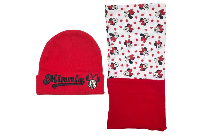 Disney Fleecemütze Disney Minnie Maus Set Kinder Herbst Wintermütze Snood Gr. 54 bis 56 (Spar-Set, 2-St) von Disney