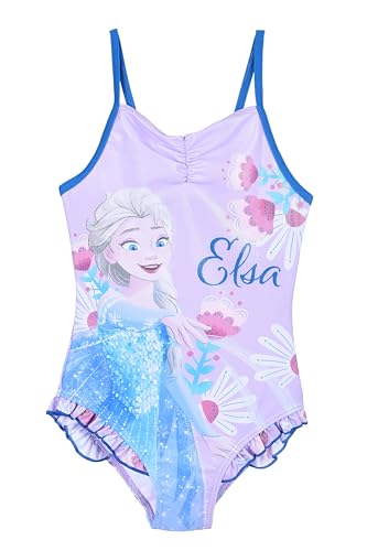 Disney Frozen Badeanzug Mädchen, Funkelnd Design Kinderbademode, Größe 6 Jahre | Lila von Disney