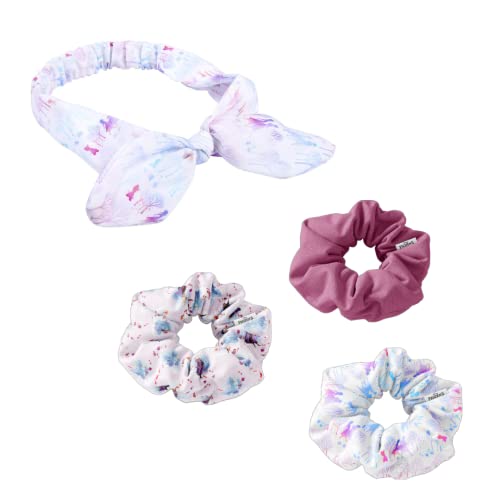 Disney Frozen Beauty-Set für Mädchen, Enthält 1 Bandana, 3 Haargummis, Elsa-Haarschmuck-Set für Mädchen, Geschenk für Mädchen - Rosa von Disney