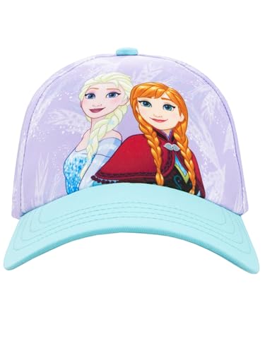 Disney Frozen Cap | Sommer Basecap Kinder | ELSA Sonnenhut Mädchen | Offiziell Frozen Sonnenmütze | Lila Einheitsgröße von Disney