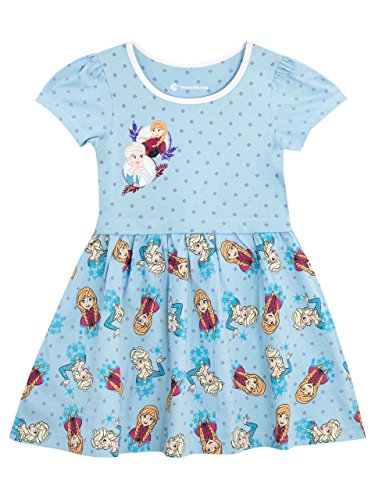 Disney Frozen Kleid | Prinzessin Kleider für Mädchen | Anna und ELSA Kinder Sommerkleid 92 von Disney