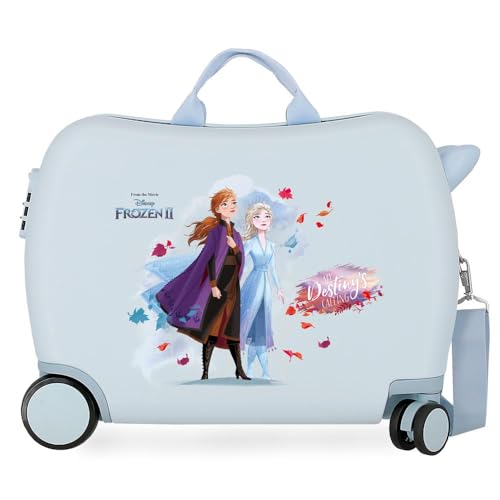 Disney Frozen Die Eiskönigin Nature is magical Kinder-Koffer Blau 50x39x20 cms Hartschalen ABS Kombinationsschloss 34L 2,1Kgs 4 Räder Handgepäck von Disney