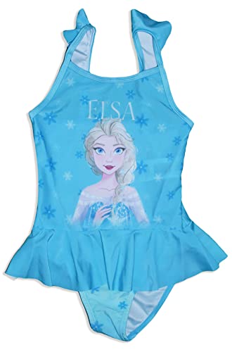 Disney Frozen ELSA Mädchen Badeanzug, blau, 8-9 Jahre von Disney