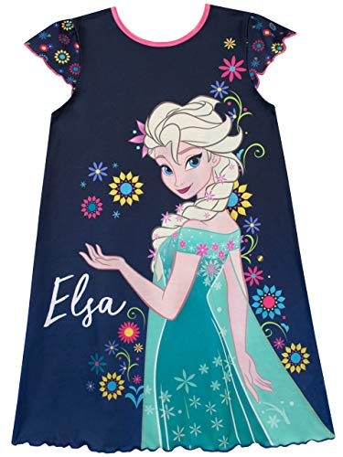 Disney Frozen Nachthemd für Mädchen I Kinder Prinzessin Anna und ELSA Nachthemd I wendbares Prinzessinnen-Nachtkleid, Mehrfarbig, 4 von Disney