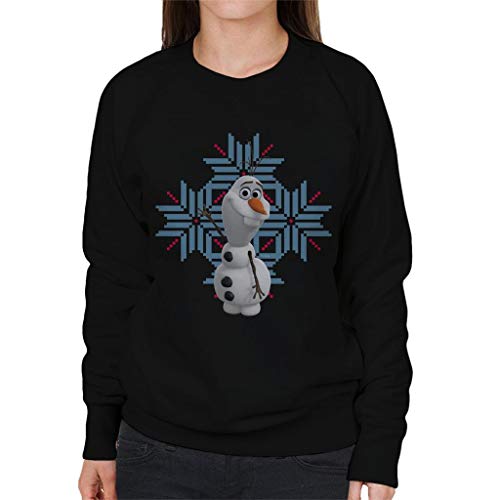 Disney Frozen Olaf Snowflake Background Design Women's Sweatshirt von Disney