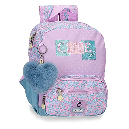 Enso Süßes Mädchen Lila Vorschulrucksack 23x28x10 cm Polyester 6,44L von Enso