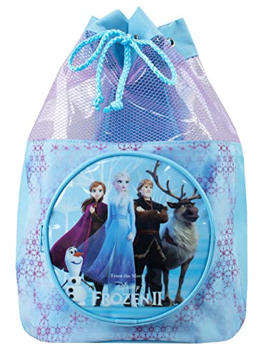 Disney Frozen Schwimmen Tasche Mädchen Anna und ELSA Strand Pool Schwimmen Drawstring Rucksack Blau von Disney