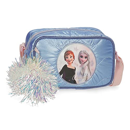 Disney Frozen Seek Courage Umhängetasche, Blau, 19,5 x 11,5 x 7,5 cm, Polyester von Disney