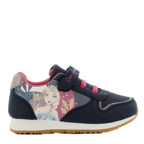 Disney Frozen Kinderschuhe Mädchen von 2 bis 8 Jahre, Anna und ELSA Schuhe mit Klettverschluss 24 EU, Kinder Turnschuhe mit Die Eiskönigin Motiv, Sneaker Eisprinzessin ideal fur Schule und Freizeit von Disney