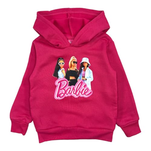 Disney Girl's Barbie-Hoodie Sweater, Fuchsia, 3 Jahre von Disney