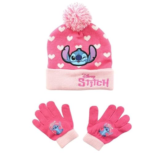 Disney Girl's Dis LIS 52 38 B916 S1-TU Winter Accessory Set, Fushia, One Size von Disney