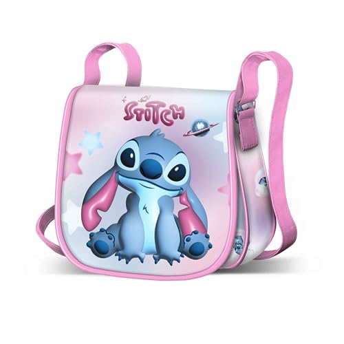 Disney Girl's Mini Muffin Tasche Umhängetasche 16 x 17 cm, Lilo und Stitch Rosa von Disney