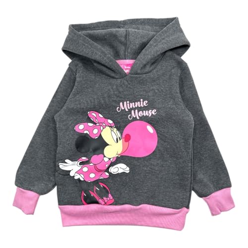 Disney Girl's Minnie Kapuzenpullover Sweater, grau, 2 Jahre von Disney
