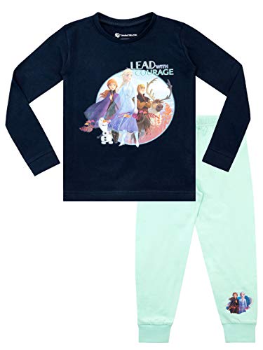 Disney Mädchen Die Eiskönigin Schlafanzug Slim Fit Frozen Mehrfarbig 116 von Disney