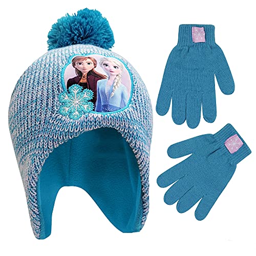 Disney Girls' Little Frozen Elsa Scandi Hat and Gloves Cold Weather Set von Disney
