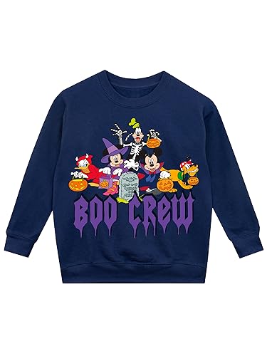 Disney Halloween Pullover für Jungen und Mädchen | Mickey Mouse Halloween Sweatshirt | Halloween Oberteil für Jungs oder Mädchen |Blau 128 von Disney