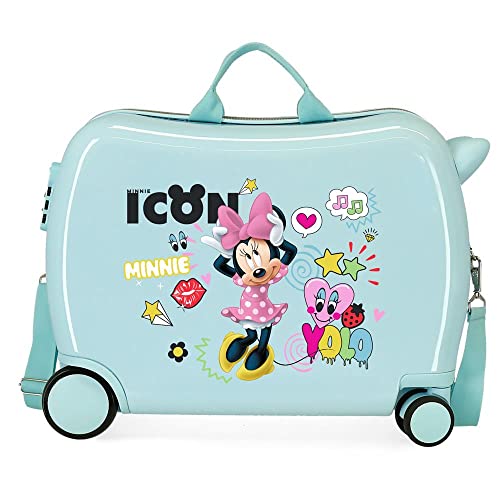 Disney Minnie Happy Helpers Kinder-Koffer Blau 50x38x20 cms Hartschalen ABS Kombinationsschloss 34L 2,3Kgs 4 Räder Handgepäck von Disney