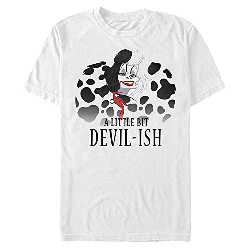 Disney Herren 101 Dalmatiner Scary Evil Cruella T-shirt, Weiß, XL von Disney