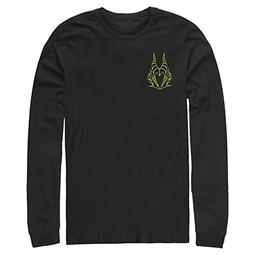 Disney Herren Bösewichte Little Mal Pocket T-shirt, Schwarz, S von Disney