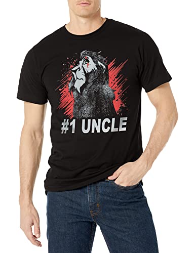 Disney Herren Bösewichte Onkel Scar T-shirt, Schwarz, L von Disney