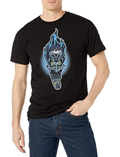 Disney Herren Bösewichte Sugar Skull Hades T-shirt, Schwarz, L von Disney