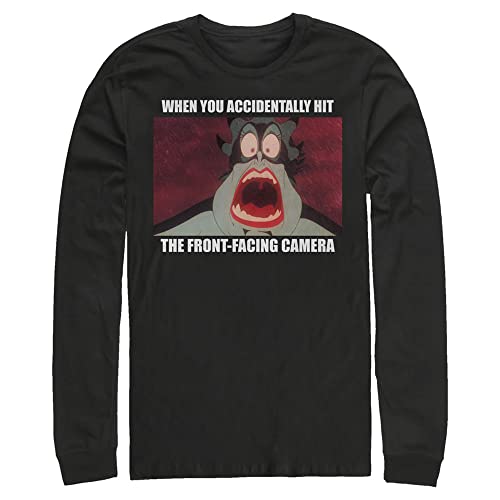 Disney Herren Bösewichte Ursula Camera Meme T-shirt, Schwarz, L von Disney