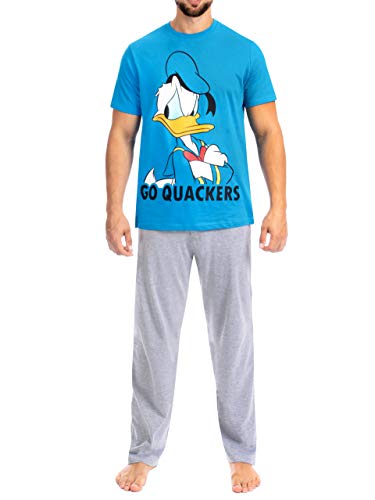 Disney Herren Schlafanzug Donald Duck Blau X-Large von Disney