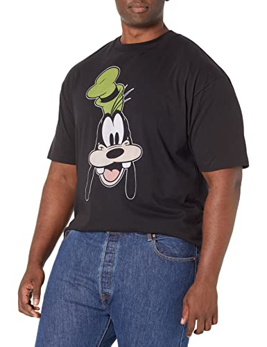 Disney Herren Goofy Big Face T-Shirt, schwarz, XXL von Disney