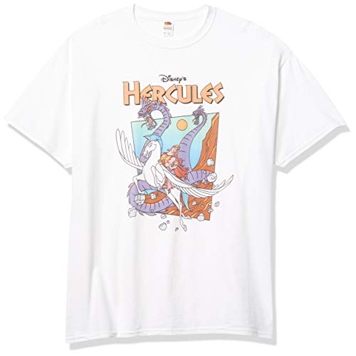 Disney Herren Herkules Hydra Escape T-shirt, Weiß, S von Fifth Sun