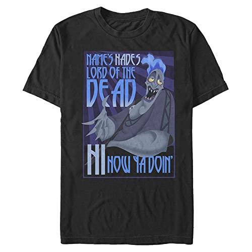 Disney Herren Herkules Names Hades T-shirt, Schwarz, XL von Disney