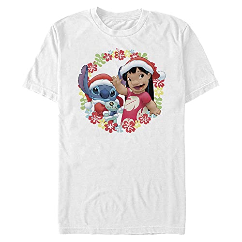 Disney Herren Lilo & Stitch Lilo & Stitch Weihnachts-t-shirt, Weiß, S von Disney