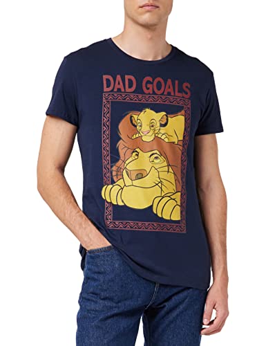 Disney Herren Medlionts001 T-Shirt, Marineblau, XL von Disney