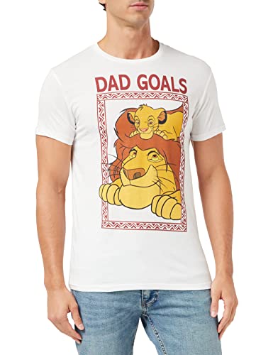 Disney Herren Medlionts001 T-Shirt, weiß, S von Disney