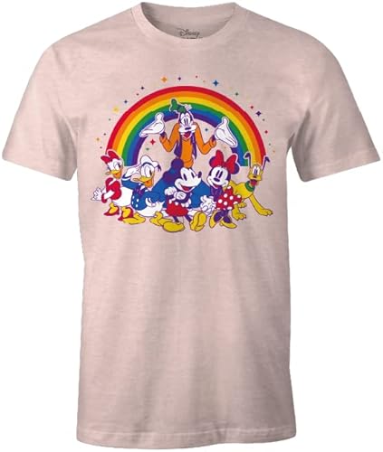 Disney Herren Medmickts147 T-Shirt, Rosa, L von Disney