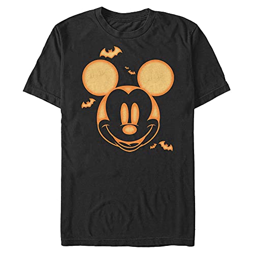 Disney Herren Mickey Classic Mickey Pumpkin T-shirt, Schwarz, S von Disney