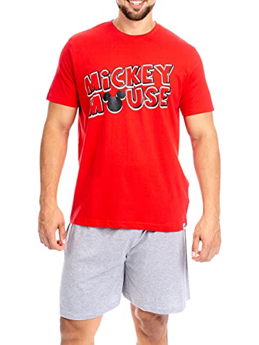 Disney Herren Mickey Mouse Schlafanzuge Rot Size Large von Disney