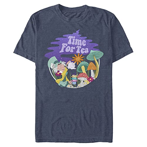 Disney Herren Mit Teezeit gefüllt T-Shirt, Marineblau Heather, XXL von Disney