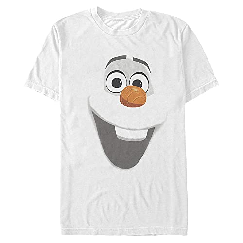 Disney Herren Die Eiskönigin Olaf Face T-shirt, Weiß, S von Disney